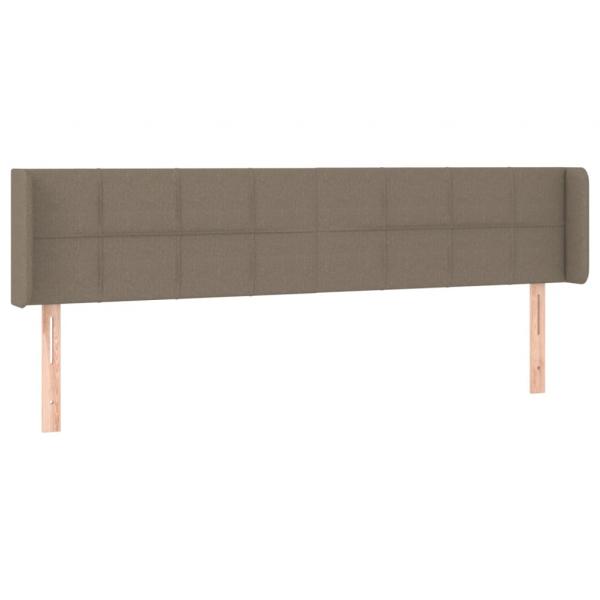 Kopfteil mit Ohren Taupe 163x16x78/88 cm Stoff