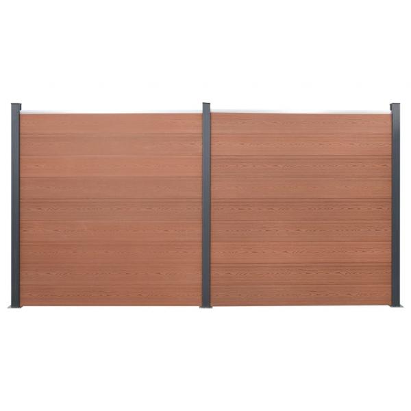 ARDEBO.de - Zaunelement-Set Braun 353x186 cm WPC