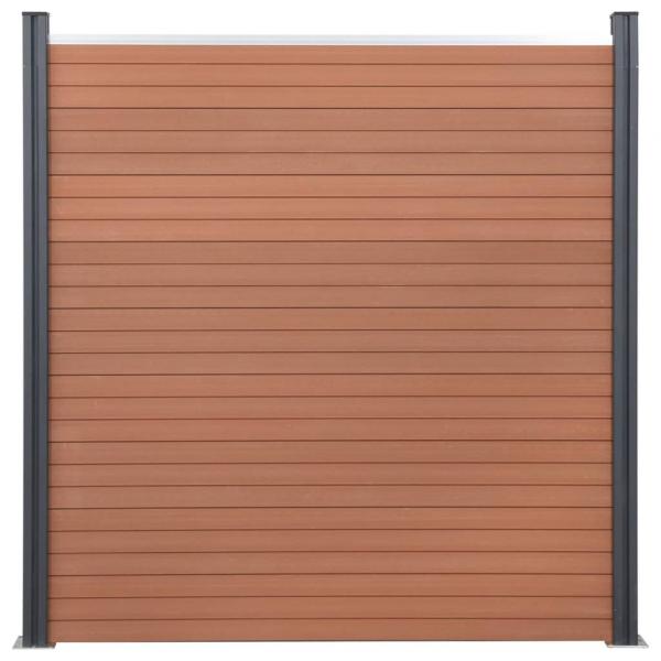 Zaunelement-Set Braun 353x186 cm WPC