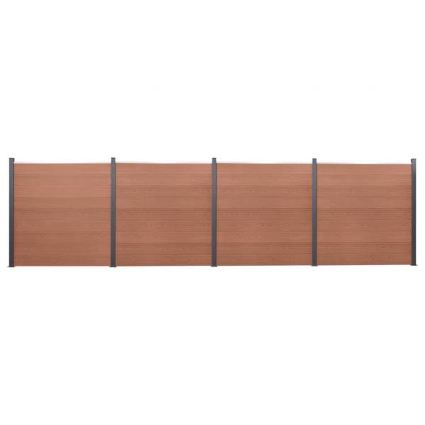 ARDEBO.de - Zaunelement-Set Braun 699x186 cm WPC