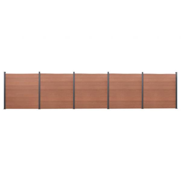 ARDEBO.de - Zaunelement-Set Braun 872x186 cm WPC