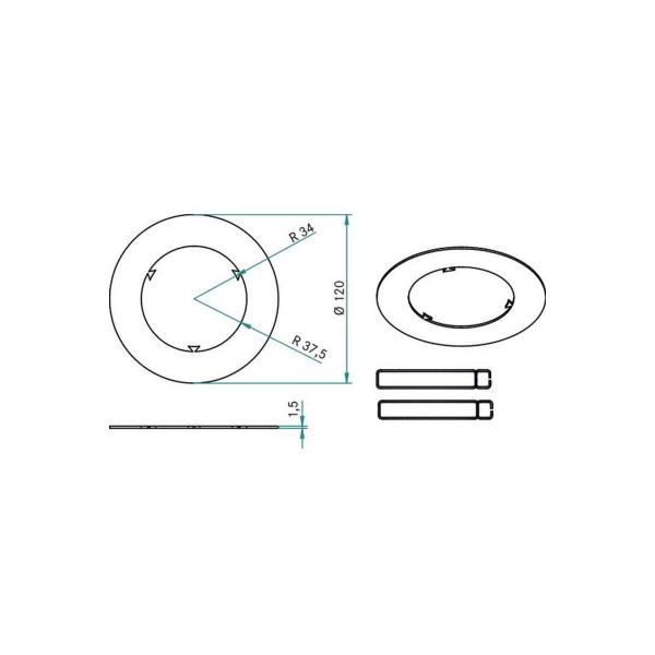Brumberg Reduzierring 120 mm, weiß (81004070)