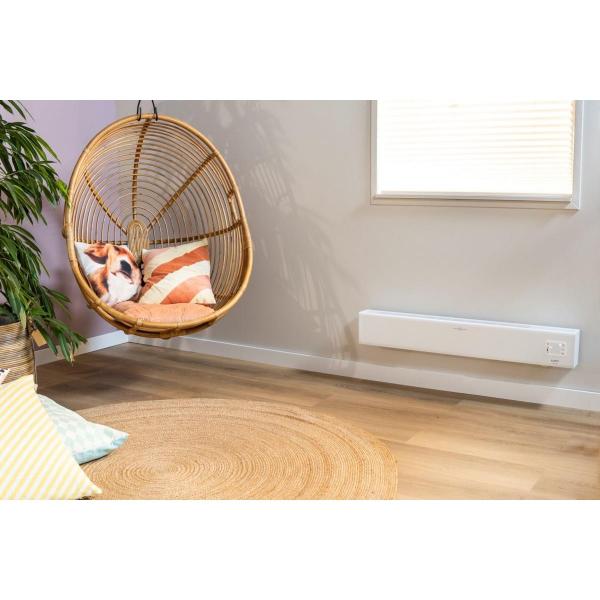 Eurom Alutherm Baseboard 2000 Konvektorheizung, niedrige Bauart, 2000W, 3 Leistungsstufen, schwarz (361216)
