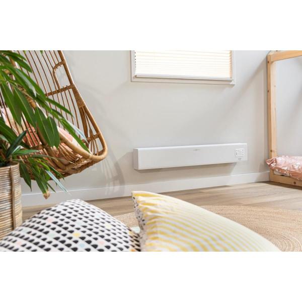 Eurom Alutherm Baseboard 2000 Konvektorheizung, niedrige Bauart, 2000W, 3 Leistungsstufen, schwarz (361216)