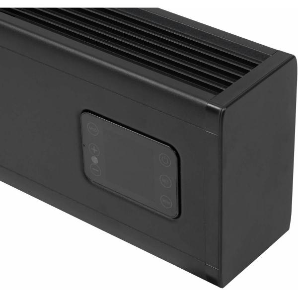 Eurom Alutherm Baseboard 2000 Konvektorheizung, niedrige Bauart, 2000W, 3 Leistungsstufen, schwarz (361216)