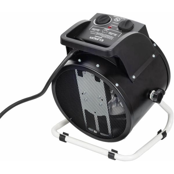 Eurom EK5K elektrische Werkstattheizung, 5000 Watt, Schwarz (340075)