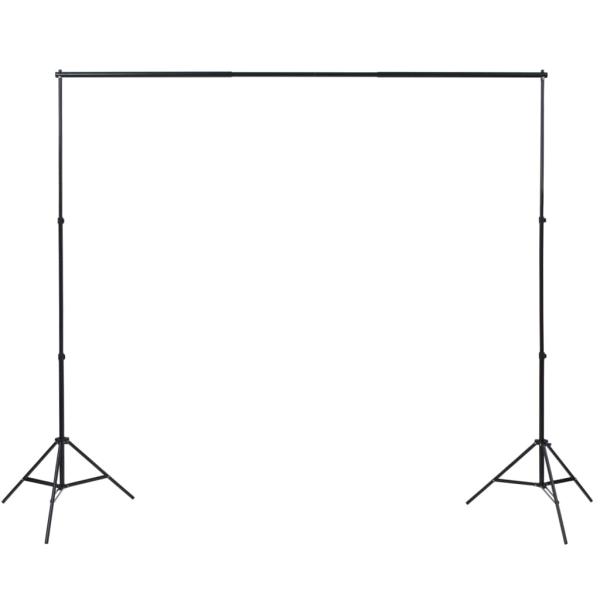 Fotostudio Set 3 Baumwolle-Hintergründe Rahmen verstellbar 3x5m