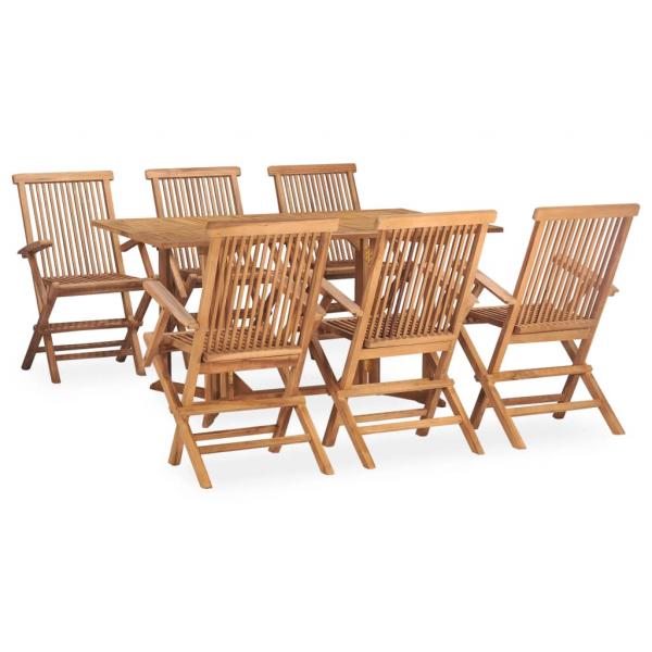 ARDEBO.de - 7-tlg. Garten-Essgruppe Klappbar Massivholz Teak
