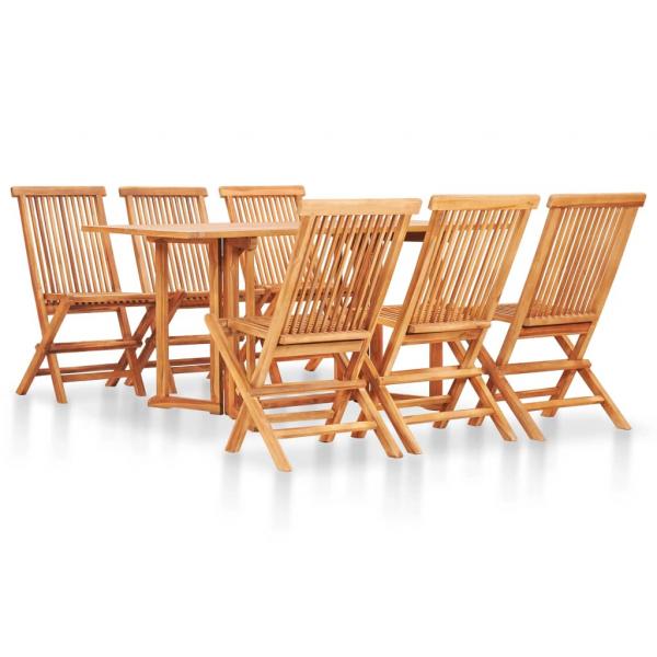 ARDEBO.de - 7-tlg. Garten-Essgruppe Klappbar Massivholz Teak