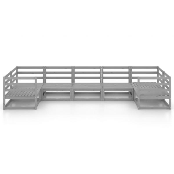 7-tlg. Garten-Lounge-Set Massivholz Kiefer