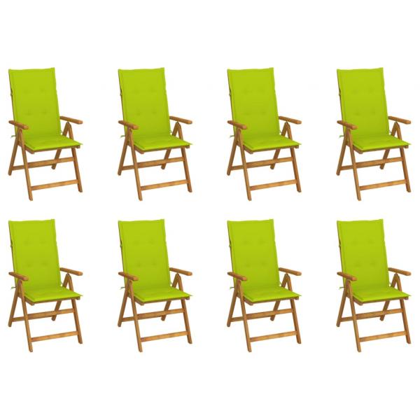ARDEBO.de - Klappbare Gartenstühle mit Kissen 8 Stk. Massivholz Akazie