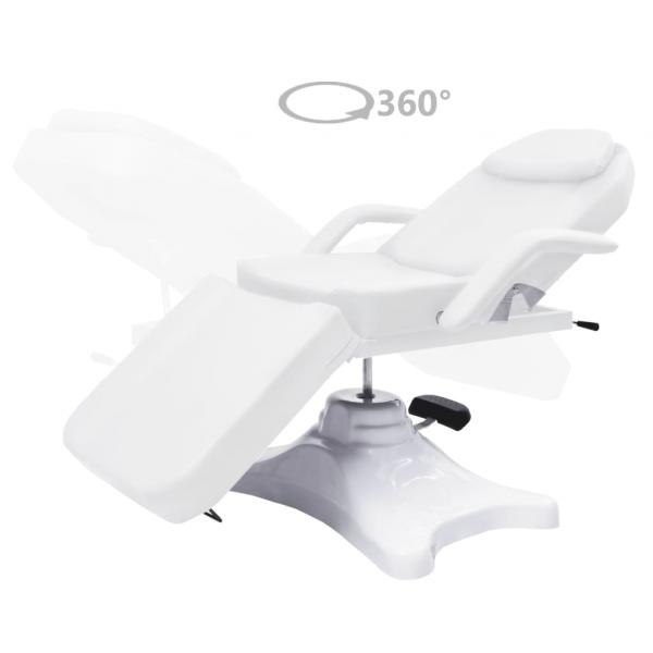 Massagetisch Weiß 180x62x(86,5-118) cm  