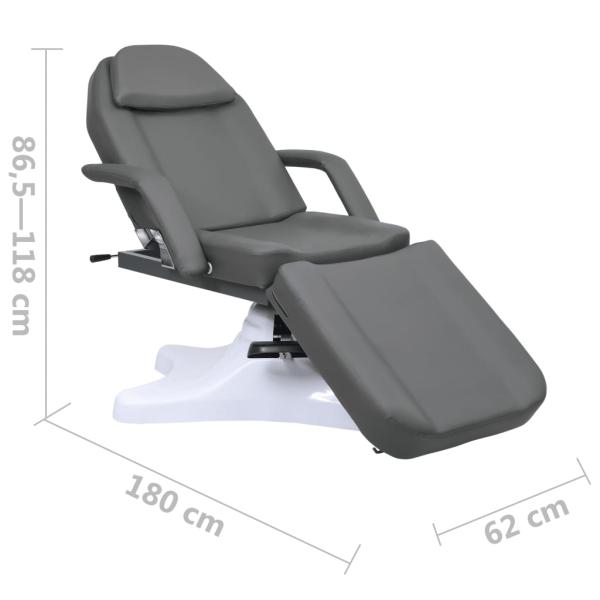 Massagetisch Grau 180x62x(86,5-118) cm  