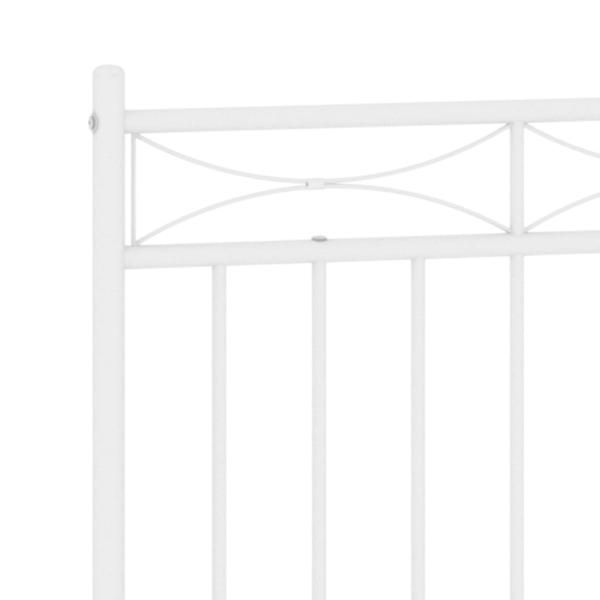 ARDEBO.de - Kopfteil Metall Weiß 150 cm