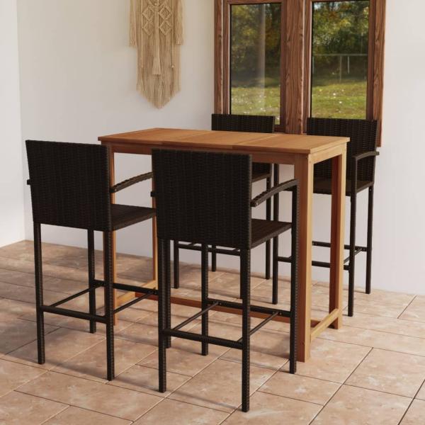 ARDEBO.de - 5-tlg. Gartenbar-Set Braun