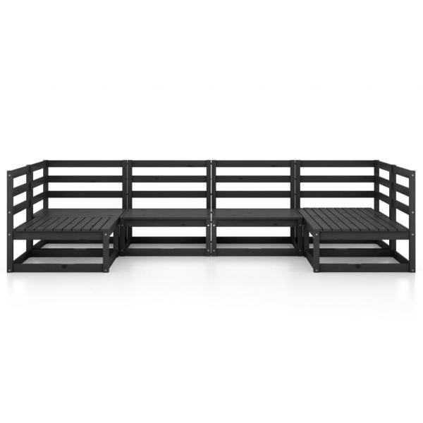 6-tlg. Garten-Lounge-Set Massivholz Kiefer
