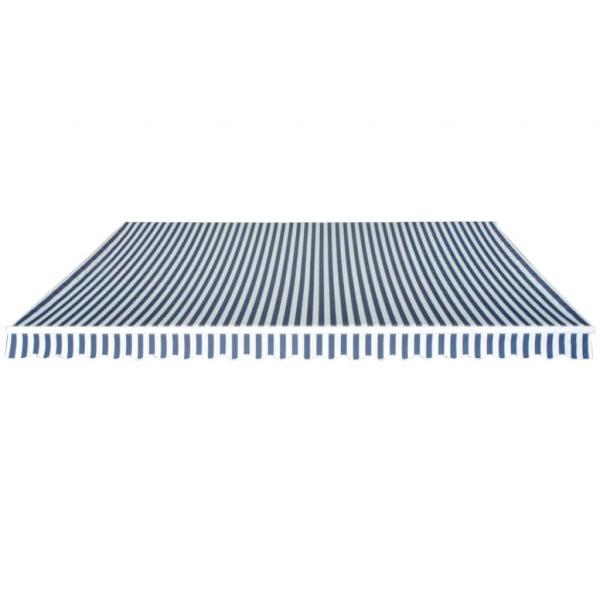 Gelenkarmmarkise 500 cm Blau/Weiß