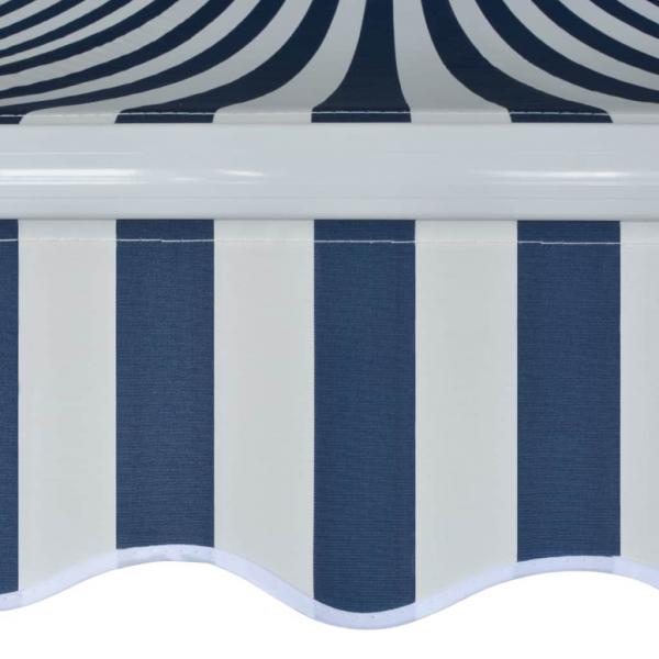 Gelenkarmmarkise 500 cm Blau/Weiß