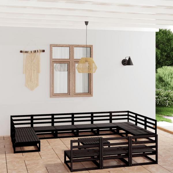 ARDEBO.de - 14-tlg. Garten-Lounge-Set Massivholz Kiefer