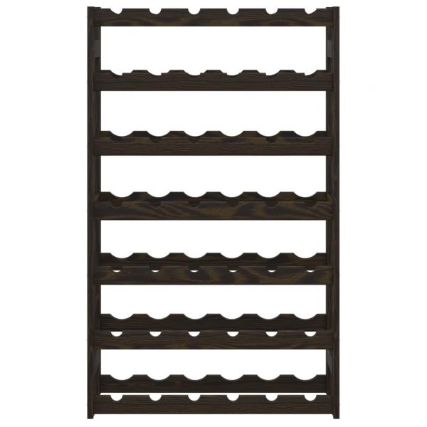 Weinregal für 42 Flaschen Schwarz Massivholz Kiefer