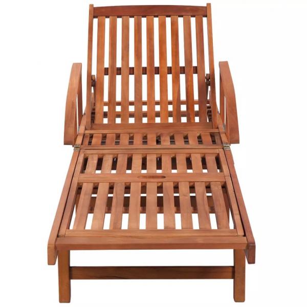 Sonnenliegen 2 Stk. mit Tisch Akazie Massivholz