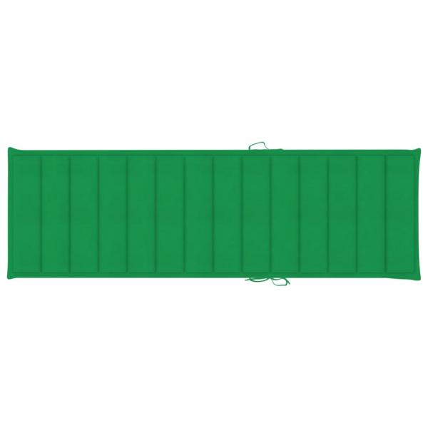 Sonnenliege mit Auflage Akazie Massivholz 