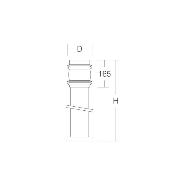 RZB Pollerleuchte Mega Gürtellinse, LED, 10W, 4000K, IP65, Stand, Höhe:1000, anthrazit metallic (611884.0031.1)