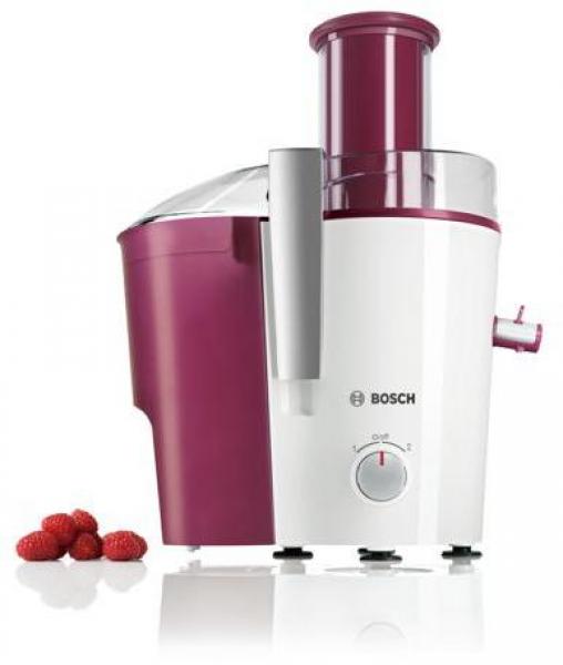 Bosch MES25C0 Entsafter VitaJuice 2, 700 W, Edelstahl-Microsieb, 2 Schaltstufen, weiß/ wild berry