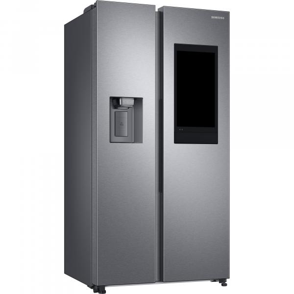 Samsung RS6HA8891SL/ Side-by-Side Kühl-Gefrierkombination, 91,2cm breit, 614l, Food Cam, Food Reminder, Festwasseranschluss, SmartView, Edelstahl-Look