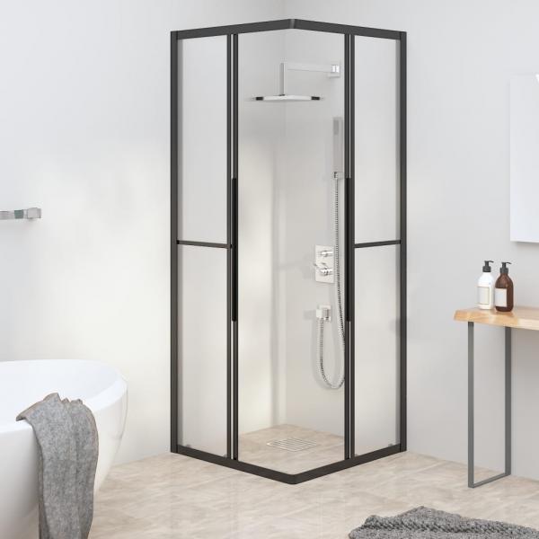 Duschkabine Matt ESG 70x70x180 cm Schwarz