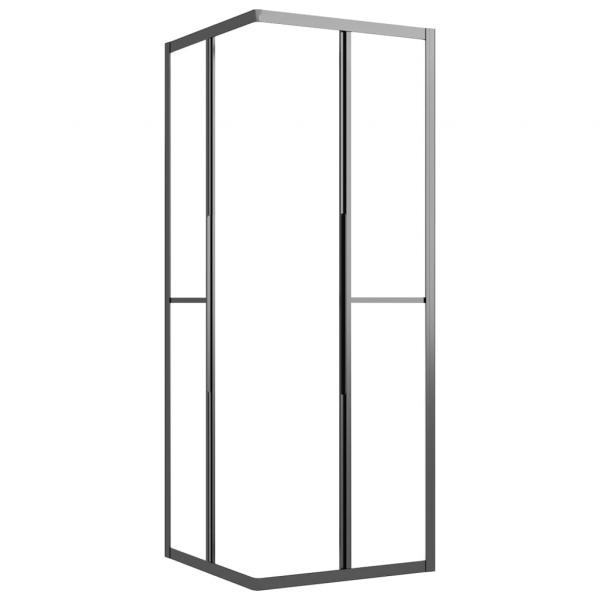 Duschkabine Matt ESG 70x70x180 cm Schwarz