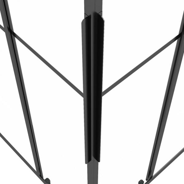 Duschkabine Matt ESG 70x70x180 cm Schwarz