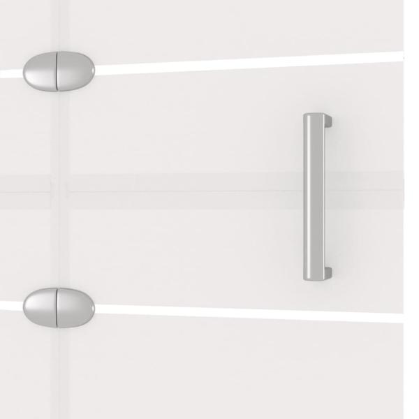 Faltbare Duschkabine ESG 100x140 cm Weiß 