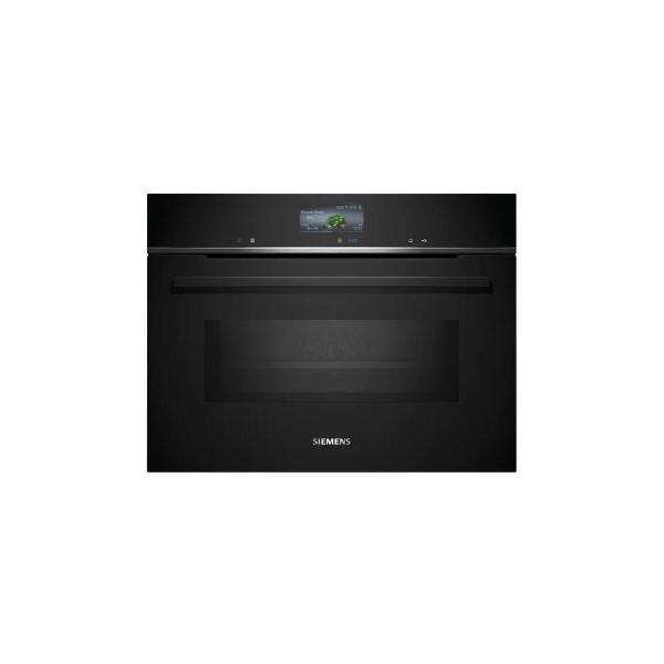 ARDEBO.de Siemens CM776GKB1 iQ700 Einbaukompaktbackofen mit Mikrowellenfunktion, 900 W, 59,4 cm breit, 45 L, 4D Heißluft, Grill, Kindersicherung, Home Connect, coolStart, schwarz