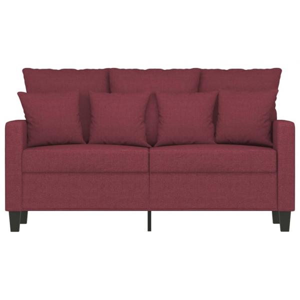2-Sitzer-Sofa Weinrot 120 cm Stoff
