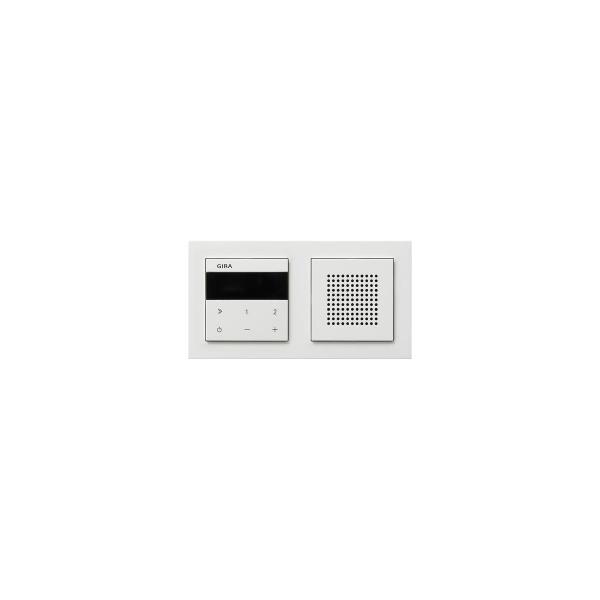 ARDEBO.de Gira 232029 Unterputz-Radio IP, komplett mit Abdeckrahmen Gira E2, Reinweiß Glänzend