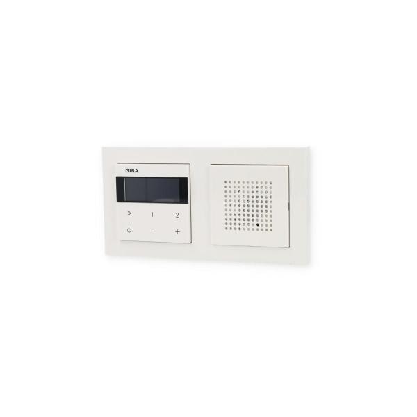 Gira 232029 Unterputz-Radio IP, komplett mit Abdeckrahmen Gira E2, Reinweiß Glänzend