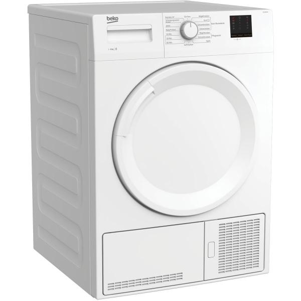 Beko DCU 8230 N EEK: G Kondenstrockner, 60 cm breit, 15 Programme, OptiSense, AquaWave, weiß