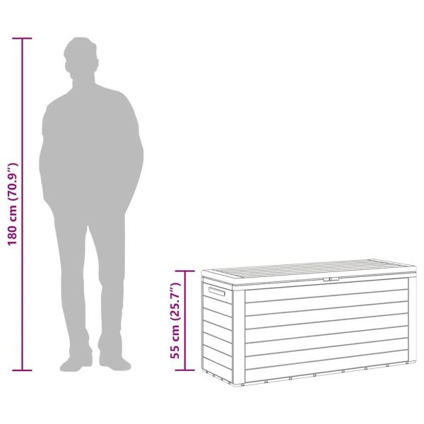 Gartenbox Braun 116x44x55 cm