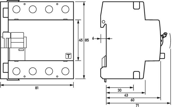 Doepke DFS 4 040-4/0,03-A NA Fehlerstromschutzschalter, 40/0,03A, 4-polig, Typ A (09134841)