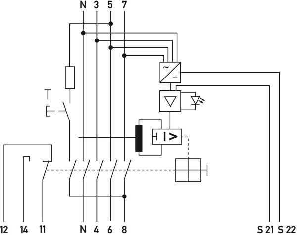 Doepke DFS 4 040-4/0,03-A NA Fehlerstromschutzschalter, 40/0,03A, 4-polig, Typ A (09134841)