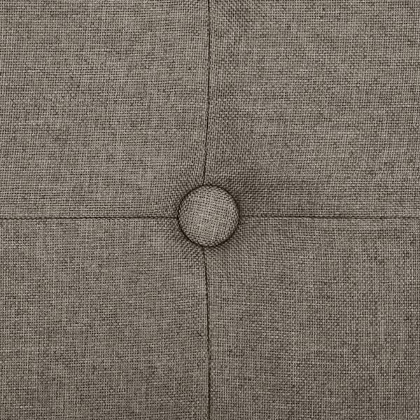 Faltbare Sitzbank mit Stauraum Taupe Leinenoptik