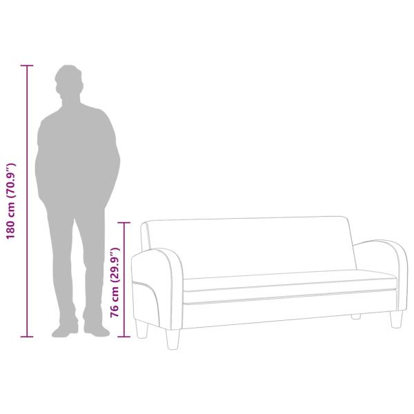 2-tlg. Sofa-Set Kunstleder Schwarz