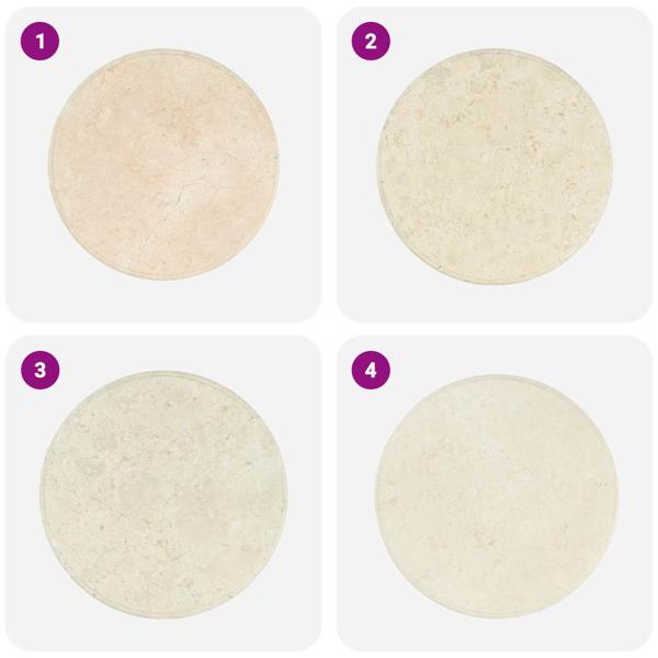 Tischplatte Creme Ø60x2,5 cm Marmor