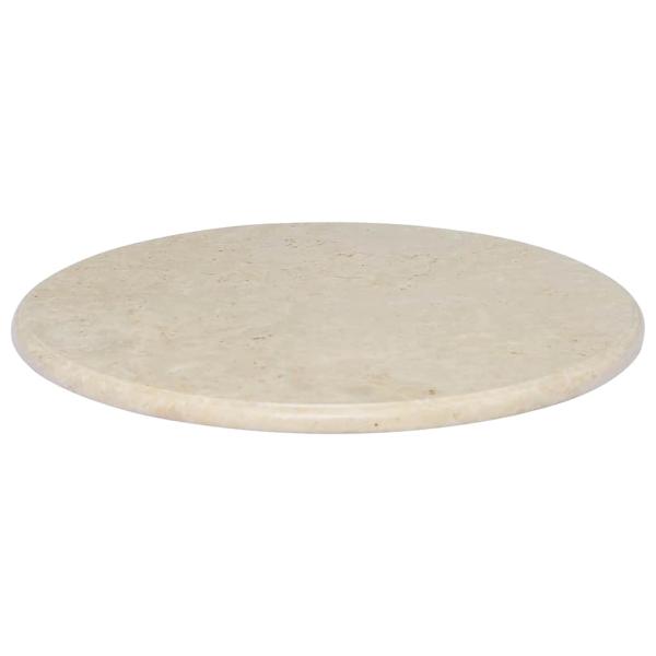 Tischplatte Creme Ø60x2,5 cm Marmor