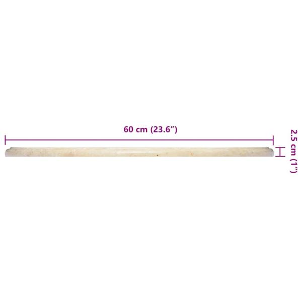 Tischplatte Creme Ø60x2,5 cm Marmor