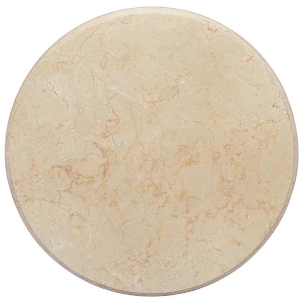 ARDEBO.de - Tischplatte Creme Ø50x2,5 cm Marmor
