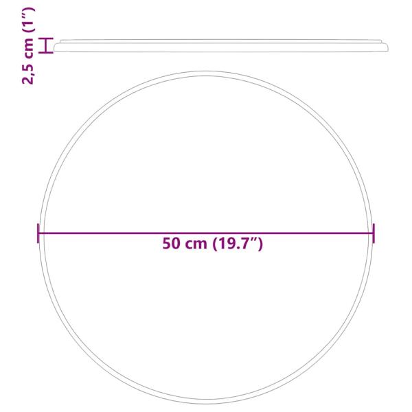 Tischplatte Creme Ø50x2,5 cm Marmor