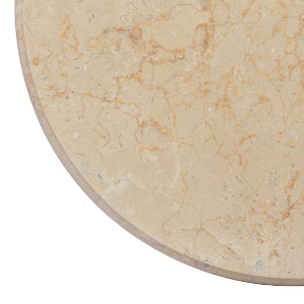 Tischplatte Creme Ø50x2,5 cm Marmor