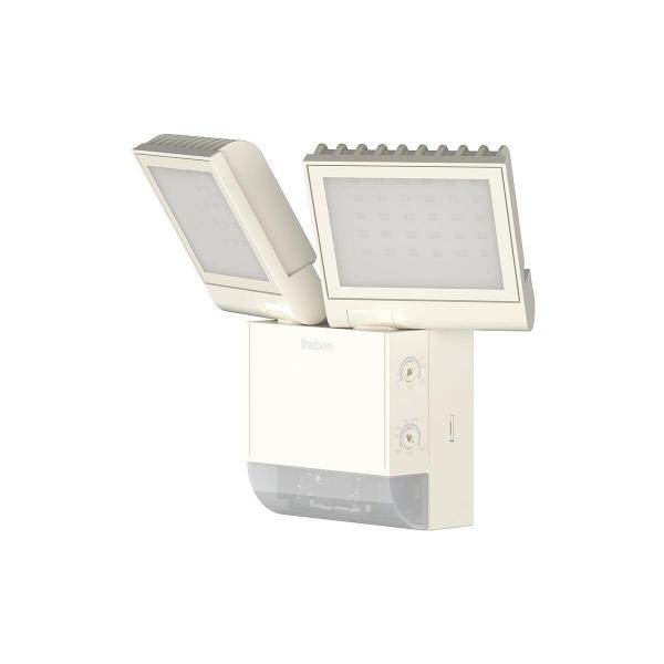 ARDEBO.de Theben theLeda S17-100 WH LED-Strahler Wandmontage, 17 Watt, weiß, 2 LED-Panels, drehbar / schwenkbar, Bewegungsmelder, 4000 K (neutralweiß) 1020802